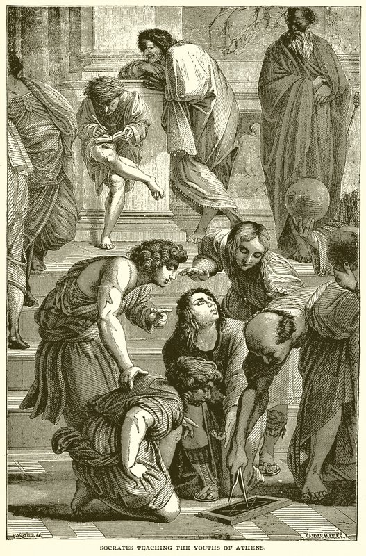 Socrates Teaching the Youths of Athens by English School