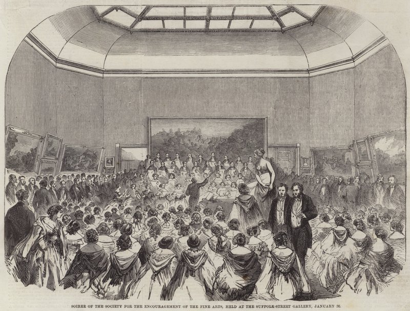 Soiree of the Society for the Encouragement of the Fine Arts, held at the Suffolk-Street Gallery, 26 January by English School