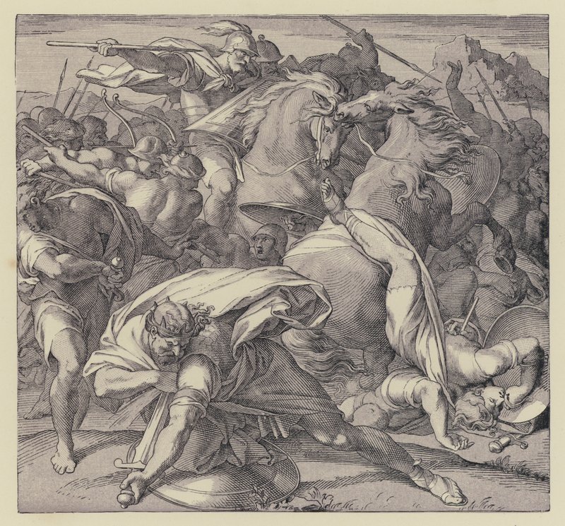 Song of Saul before his last Battle by English School