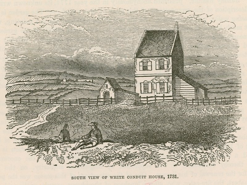 South view of White Conduit House, Islington, London by English School