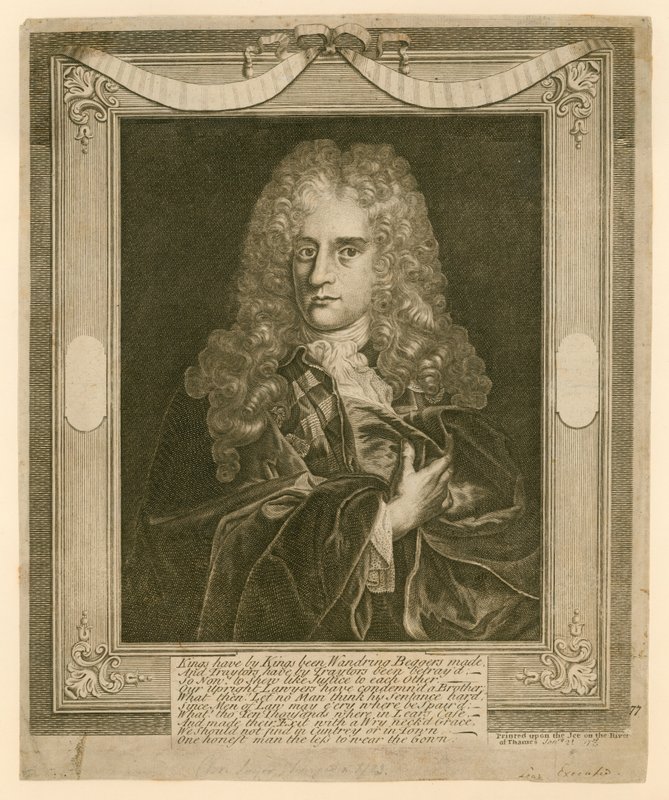 Souvenir of frost fair of 1740 by English School