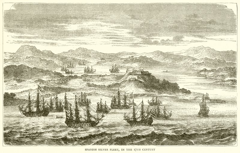 Spanish Silver Fleet, in the 17th Century by English School