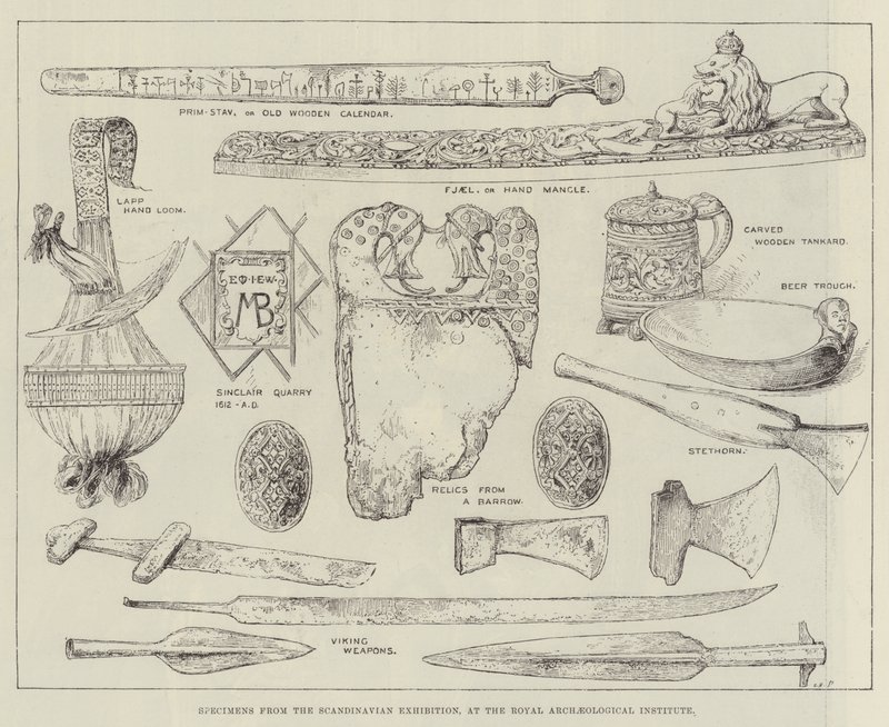 Specimens from the Scandinavian Exhibition, at the Royal Archaeological Institute by English School