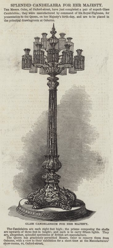 Splendid Candelabra for Her Majesty by English School