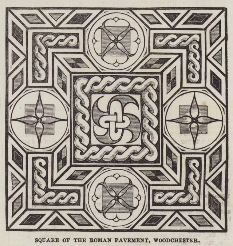 Square of the Roman Pavement, Woodchester by English School