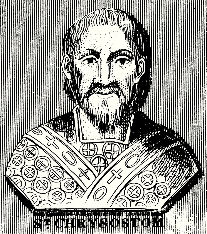 St Chrysostom (engraving) by English School