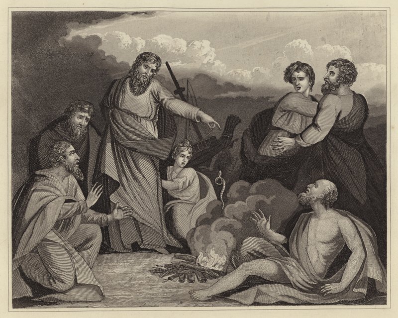 St Paul Shakes the Viper from His Hand by English School