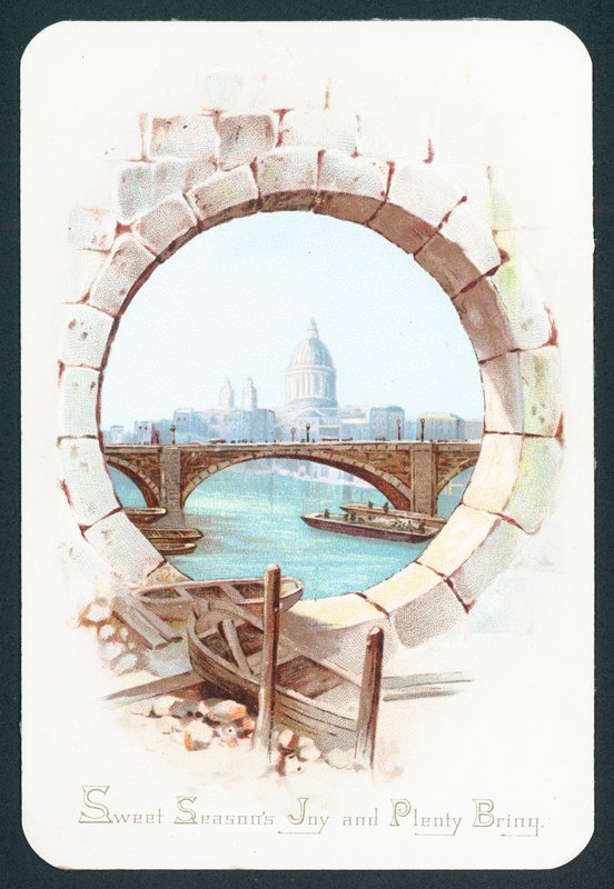 St Pauls Cathedral and Thames by English School