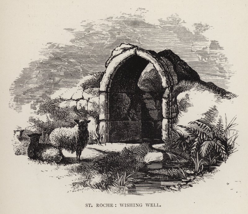 St Roche, Wishing Well (engraving) by English School
