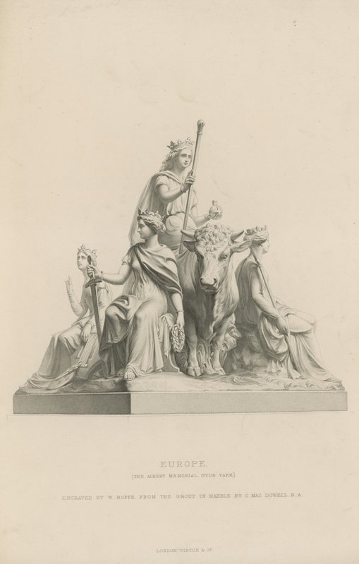 Statue Depicting Europe Adorning the Albert Memorial by English School