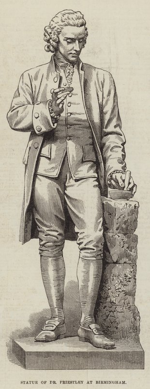 Statue of Dr Priestley at Birmingham by English School