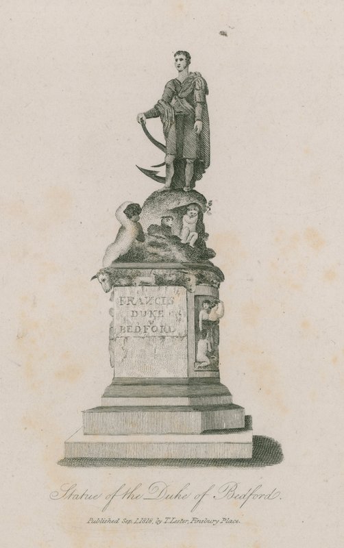 Statue of Frances, Duke of Bedford, in Russell Square, London by English School