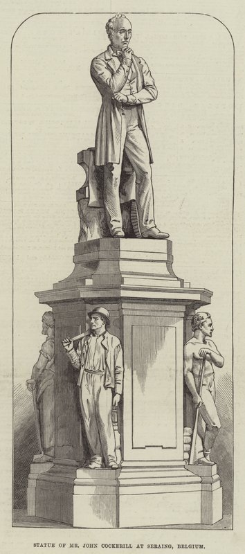 Statue of Mr John Cockerill at Seraing, Belgium (engraving) by English School
