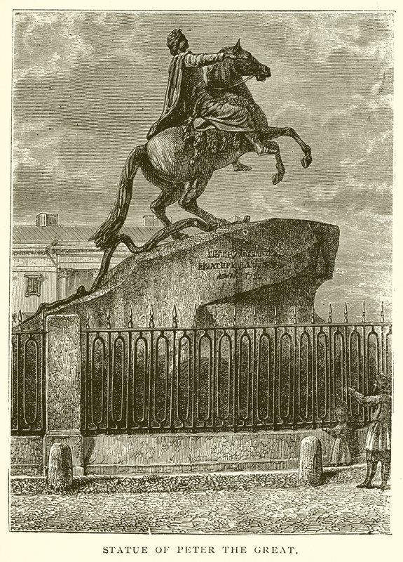 Statue of Peter the Great by English School