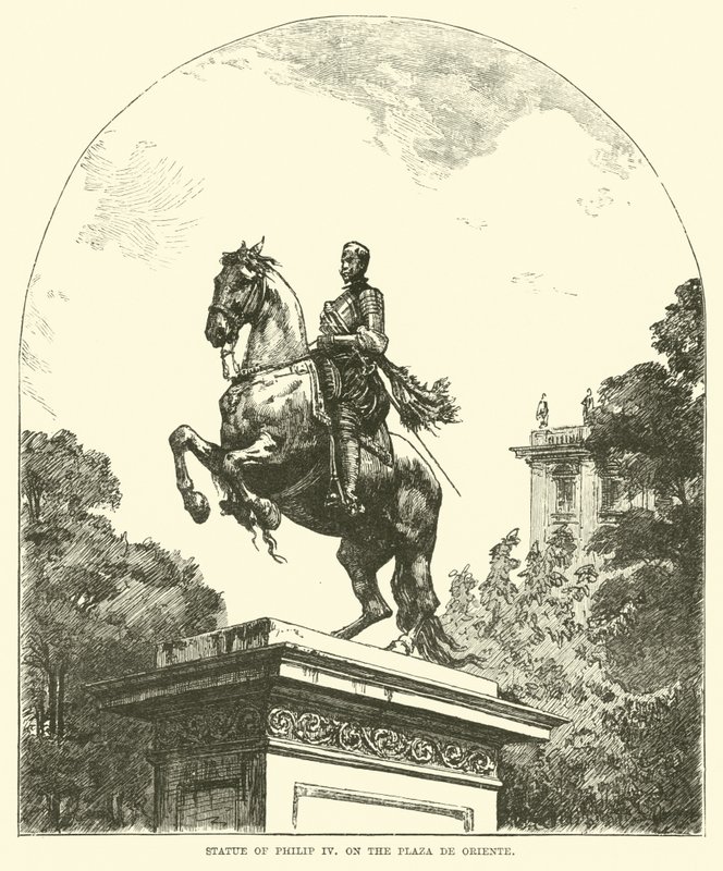 Statue of Philip IV, on the Plaza de Oriente by English School