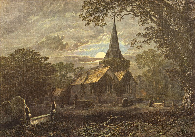 Stoke Poges Churchyard, scene of Gray