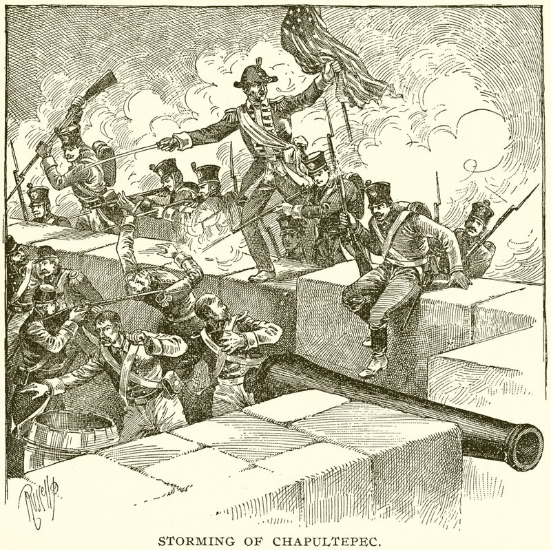 Storming of Chapultepec by English School