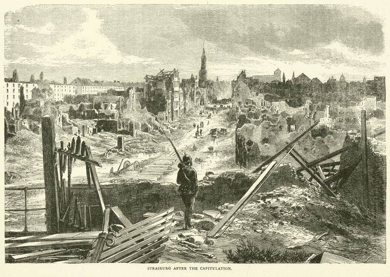 Strasburg after the capitulation, September 1870 by English School