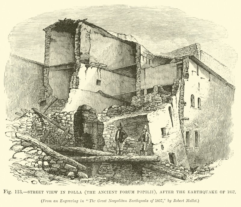 Street View in Polla after the Earthquake of 1857 by English School