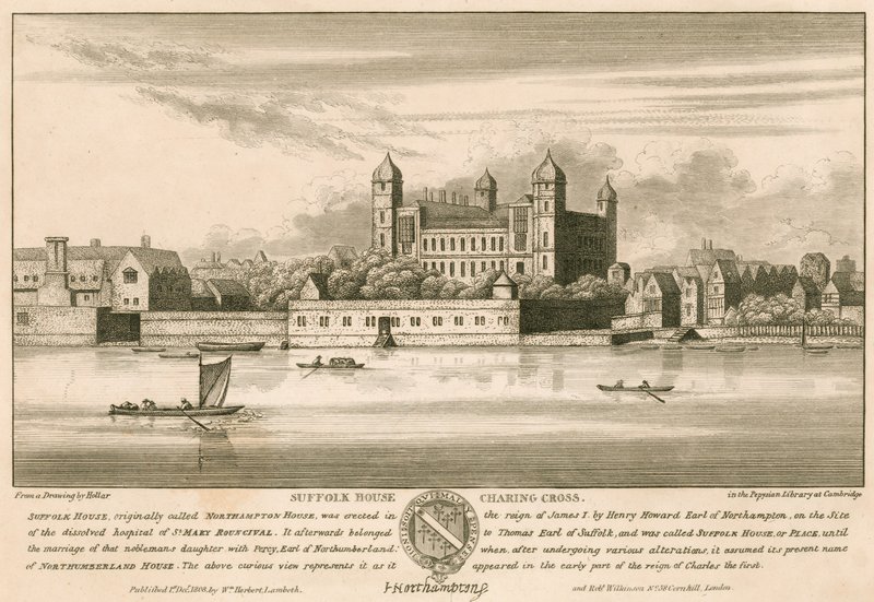 Suffolk House (later Northampton House and Northumberland House), Charing Cross, London by English School