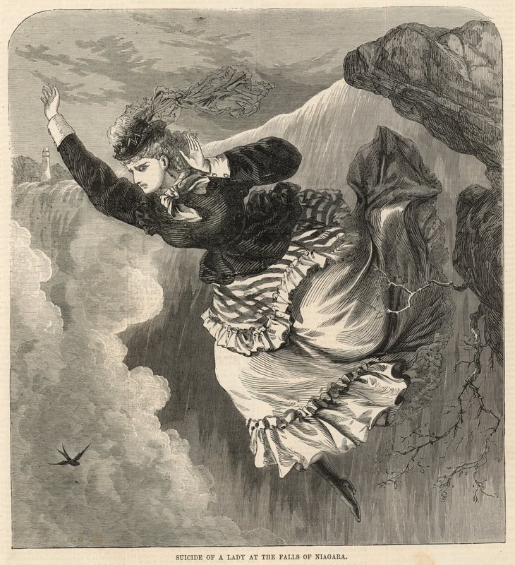Suicide of a Lady at the Falls of Niagara by English School