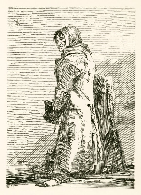 Sweeper of the Crossing at the Top of Ludgate Hill by English School