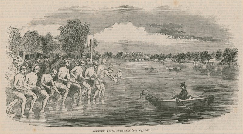 Swimming Races, Hyde Park, London by English School