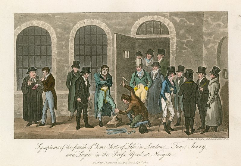 Symptoms of the Finish of Some Sorts of Life in London - Tom, Jerry and Logic in the Press Yard at Newgate Prison by English School