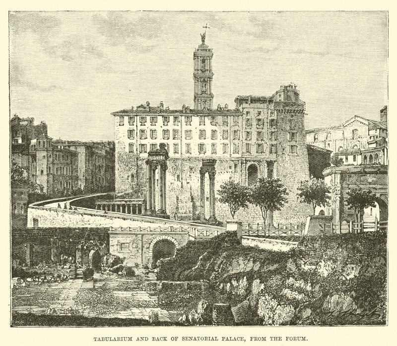 Tabularium and Back of Senatorial Palace, from the Forum by English School