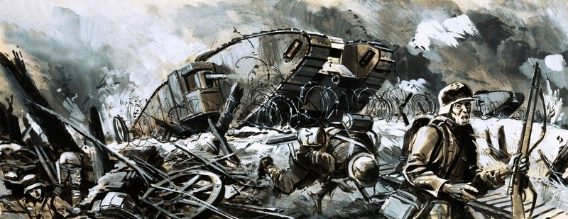 Tanks first appeared during the First World War by English School
