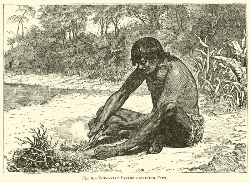 Tasmanian Savage obtaining Fire by English School
