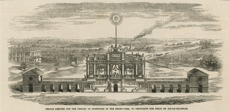 Temple Erected to Celebrate the Peace of Aix-la-Chapelle by English School