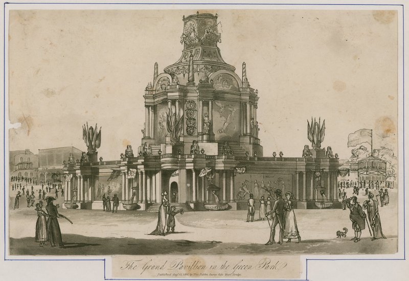 Temple of Concord Erected for the Peace of 1814 by English School