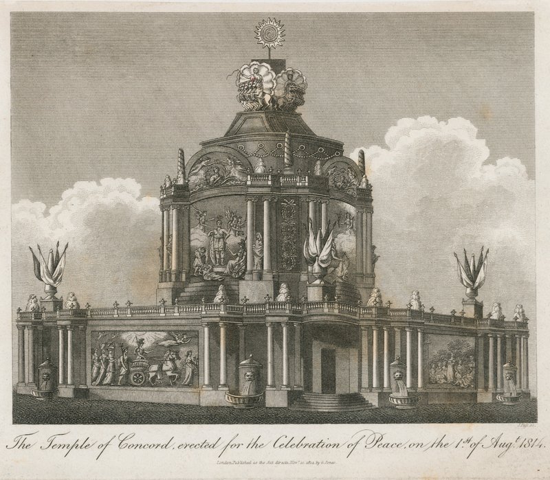 Temple of Concord Erected for the Peace of 1814 by English School