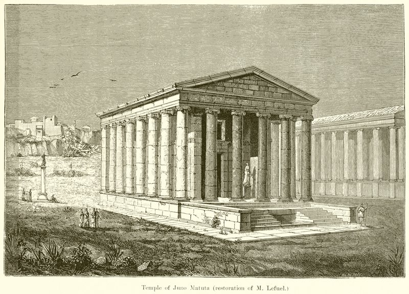 Temple of Juno Matuta by English School