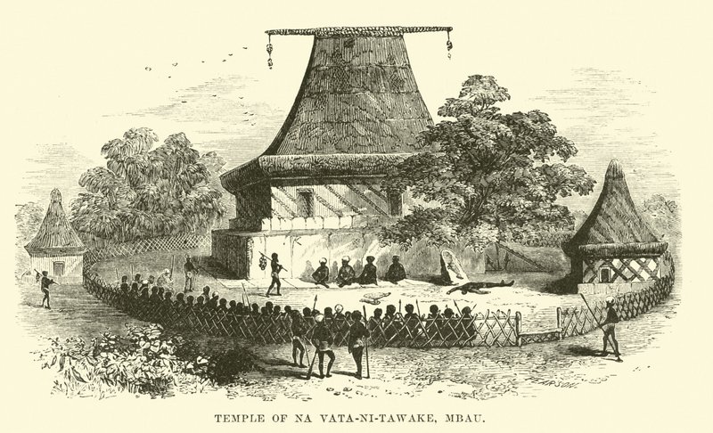 Temple of Na Vata-ni-Tawake, Mbau by English School
