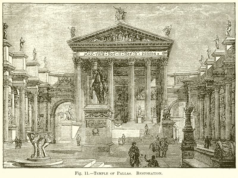 Temple of Pallas (Restoration) by English School