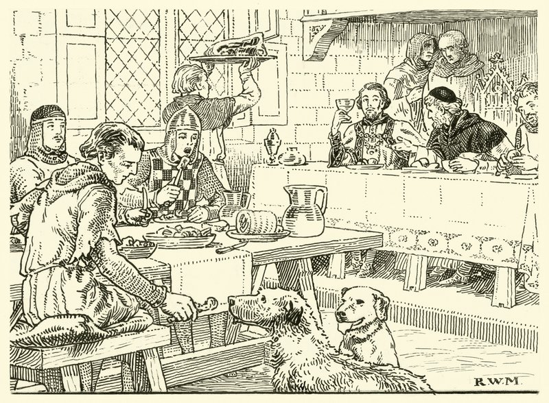 The Abbot Feasted Them in His Own House by English School