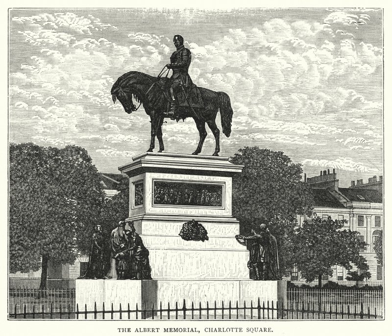 The Albert Memorial, Charlotte Square (engraving) by English School