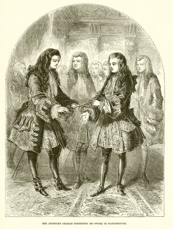 The Archduke Charles Presenting His Sword to Marlborough by English School