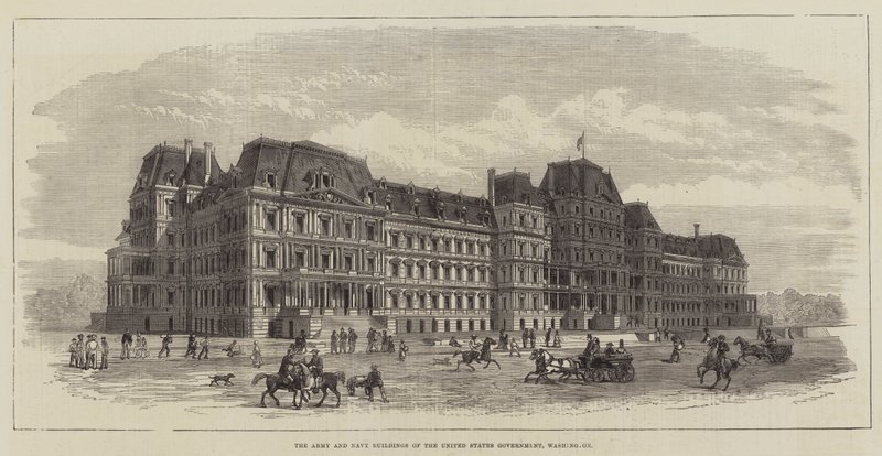 The Army and Navy Buildings of the United States Government, Washington by English School