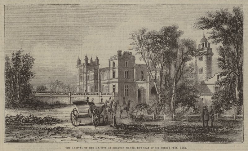 The Arrival of Her Majesty at Drayton Manor, the Seat of Sir Robert Peel, Baronet by English School