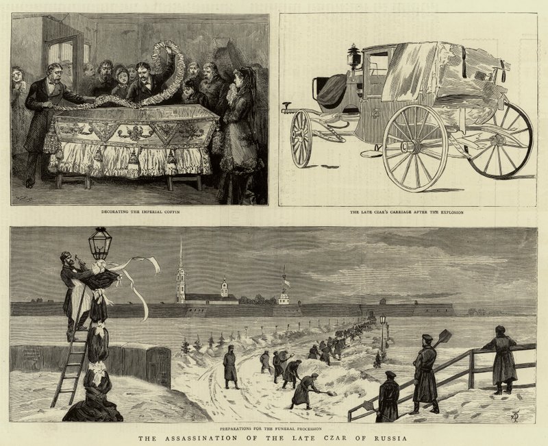 The Assassination of the Late Czar of Russia by English School