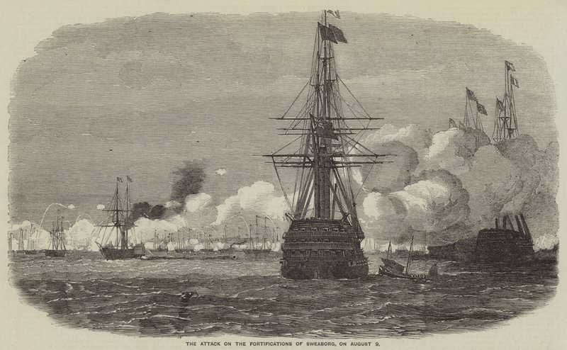 The Attack on the Fortifications of Sweaborg, on 9 August by English School