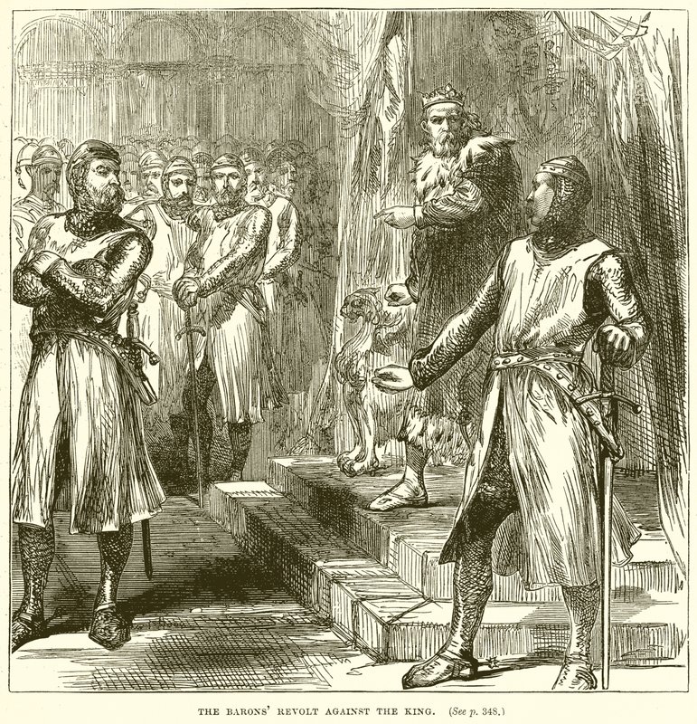 The Barons Revolt Against the King by English School