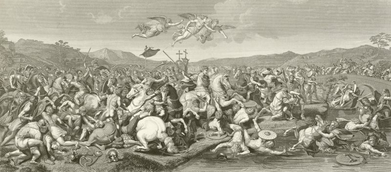 The Battle of Constantine by English School