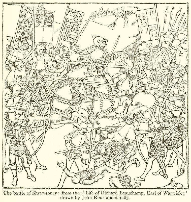 The Battle of Shrewsbury by English School