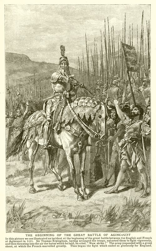 The Beginning of the Great Battle of Agincourt by English School