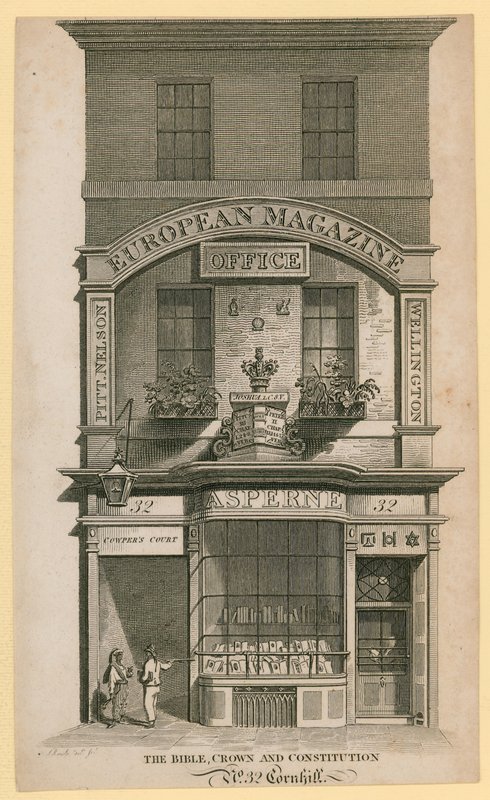The Bible, Crown and Constitution, Cornhill, London by English School