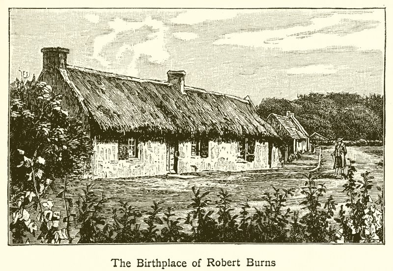 The Birthplace of Robert Burns by English School